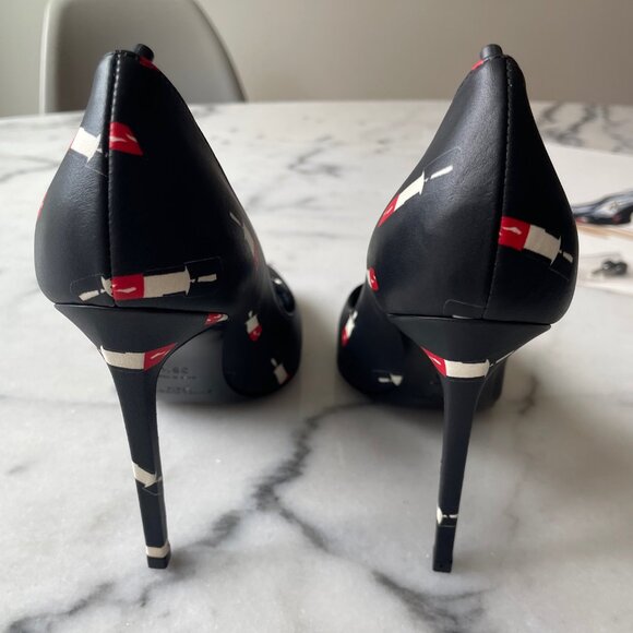 Saint Laurent Lipstick Print Leather Pumps - Picture 5 of 15